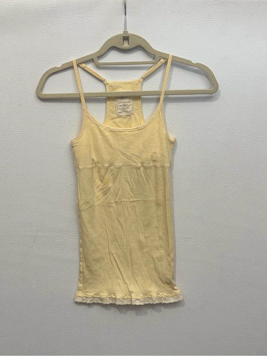 Abercrombie & Fitch Tops - Vintage Abercrombie Yellow Lace-Trim Tank Top Small